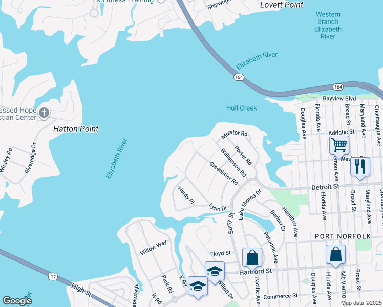 map of restaurants, bars, coffee shops, grocery stores, and more near 4 Algonquin Street in Portsmouth