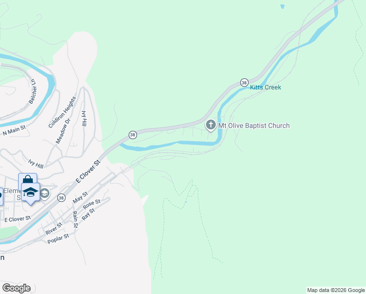 map of restaurants, bars, coffee shops, grocery stores, and more near 336 Harlan Gas Road in Harlan