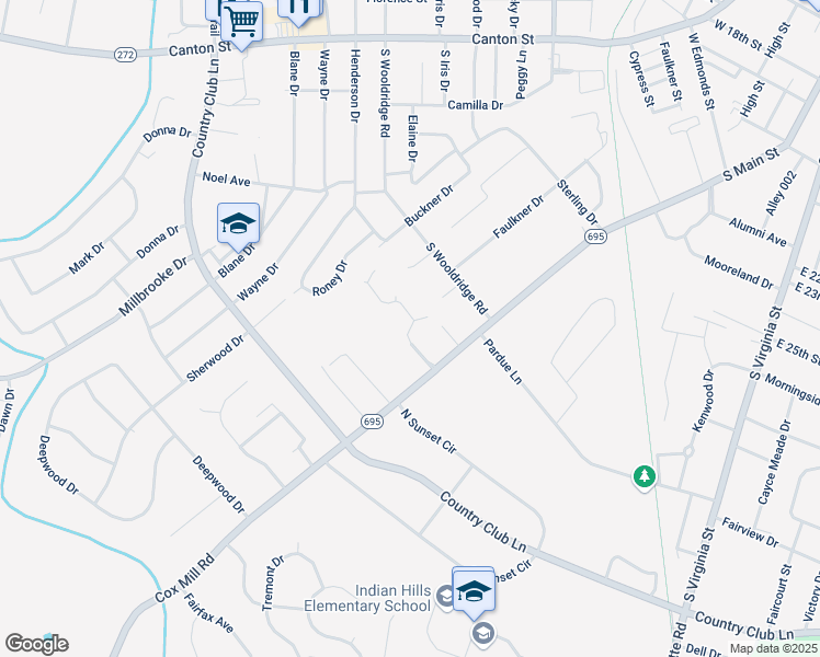 map of restaurants, bars, coffee shops, grocery stores, and more near 198 Harton Place in Hopkinsville
