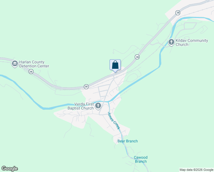 map of restaurants, bars, coffee shops, grocery stores, and more near 104 State Highway 1601 in Evarts