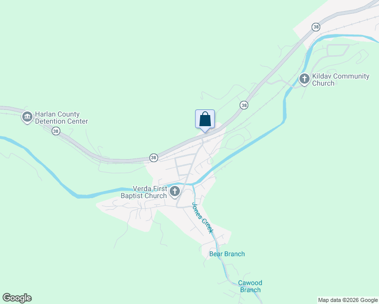 map of restaurants, bars, coffee shops, grocery stores, and more near 104 State Highway 1601 in Evarts