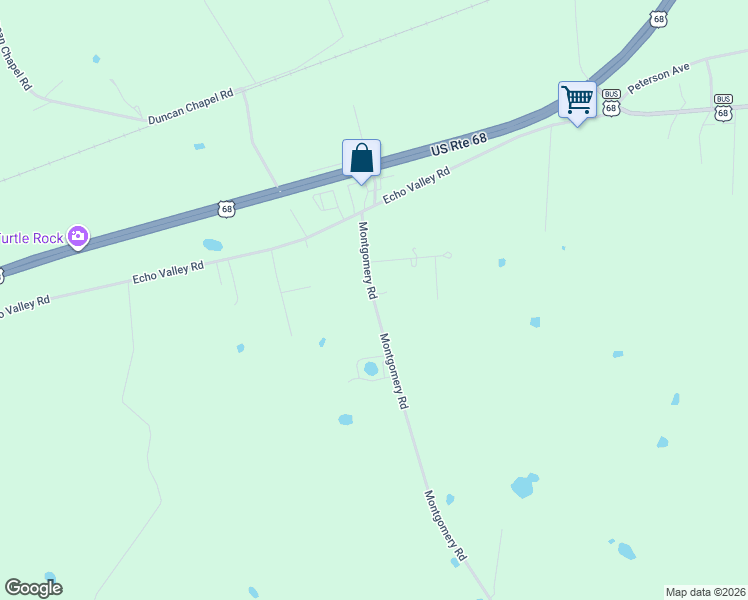 map of restaurants, bars, coffee shops, grocery stores, and more near 684-1536 Montgomery Road in Auburn