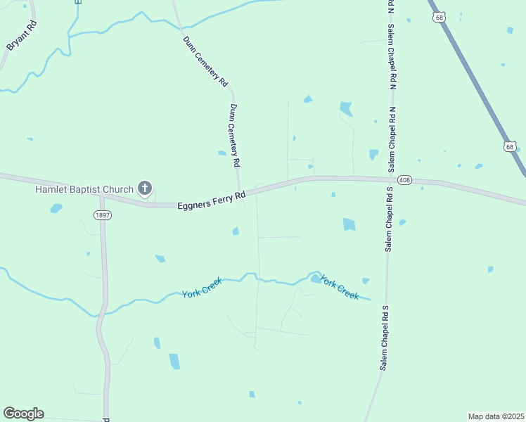 map of restaurants, bars, coffee shops, grocery stores, and more near 1-181 Green Acres Lane in Benton