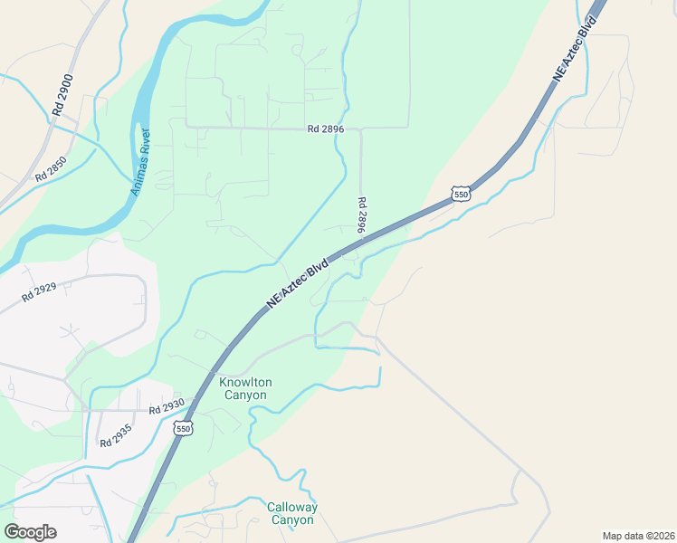 map of restaurants, bars, coffee shops, grocery stores, and more near 16252 U.S. 550 in Aztec
