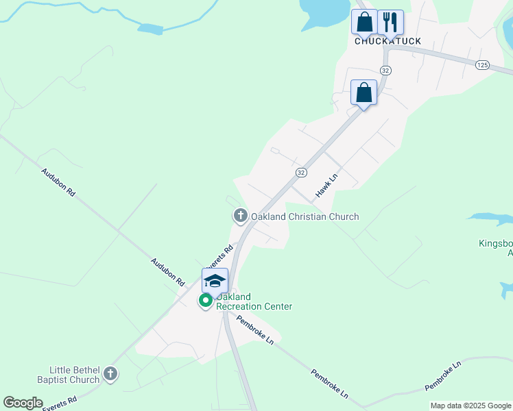 map of restaurants, bars, coffee shops, grocery stores, and more near 5661 Godwin Boulevard in Suffolk