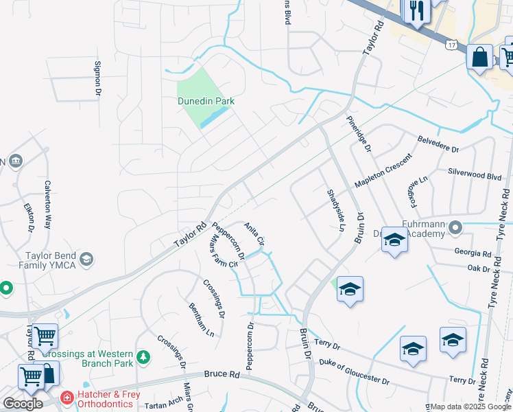 map of restaurants, bars, coffee shops, grocery stores, and more near 108 Columbus Ave in Chesapeake