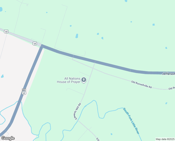 map of restaurants, bars, coffee shops, grocery stores, and more near 3040 Clover Lane in Hopkinsville