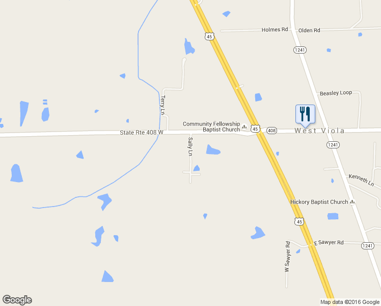 map of restaurants, bars, coffee shops, grocery stores, and more near Sally Lane in Hickory