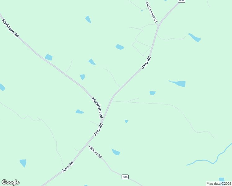 map of restaurants, bars, coffee shops, grocery stores, and more near County Road 640 in Java