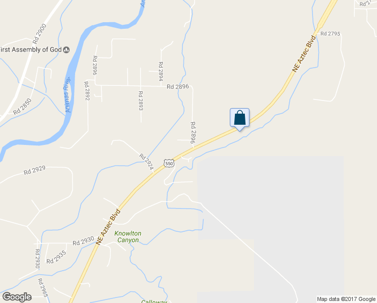 map of restaurants, bars, coffee shops, grocery stores, and more near 16252 U.S. 550 in Aztec