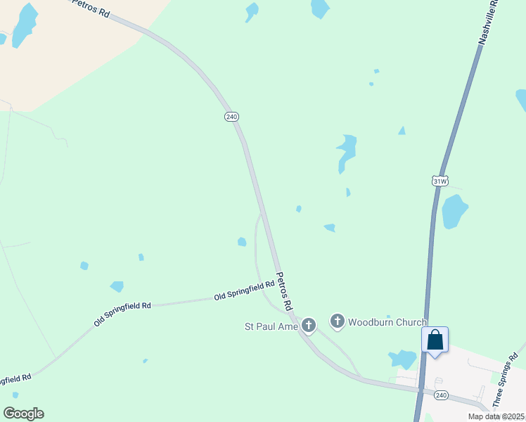 map of restaurants, bars, coffee shops, grocery stores, and more near 4695 Petros Road in Woodburn