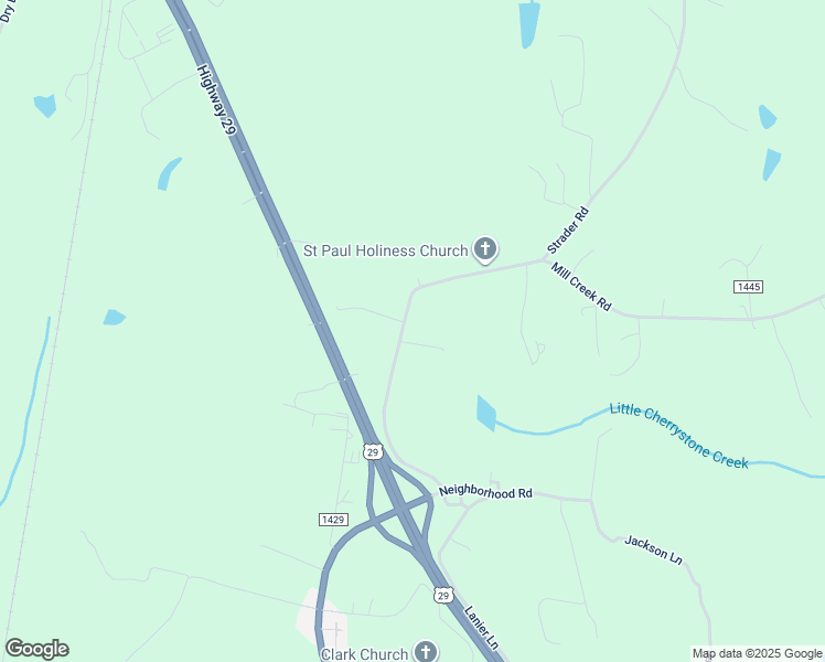 map of restaurants, bars, coffee shops, grocery stores, and more near 500 Mill Creek Road in Chatham