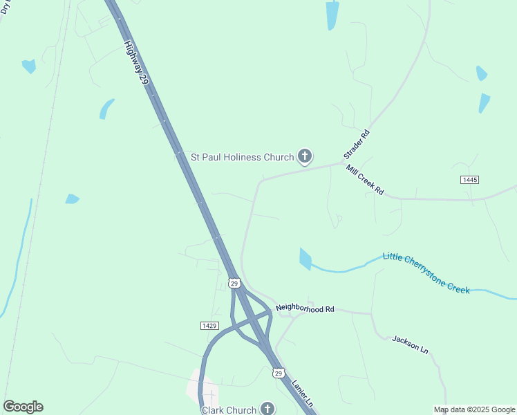 map of restaurants, bars, coffee shops, grocery stores, and more near 500 Mill Creek Road in Chatham