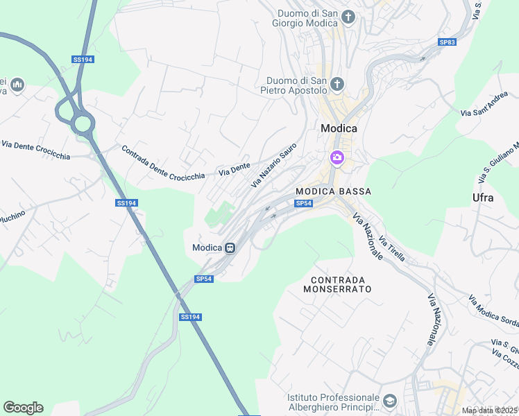 map of restaurants, bars, coffee shops, grocery stores, and more near 43 Via Giovanni Muriana in Modica