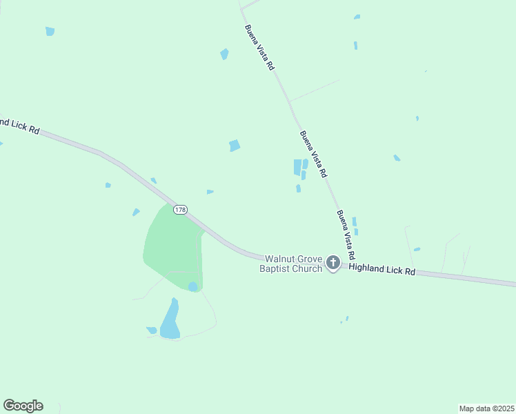 map of restaurants, bars, coffee shops, grocery stores, and more near 3366 Highland Lick Road in Russellville