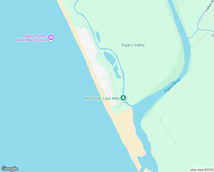 map of restaurants, bars, coffee shops, grocery stores, and more near 84 Puffin Lane in Watsonville