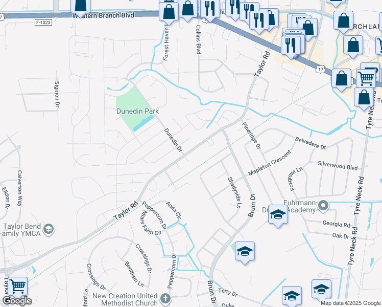 map of restaurants, bars, coffee shops, grocery stores, and more near in Chesapeake