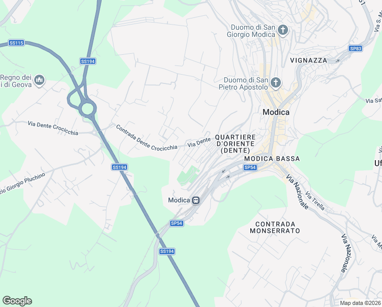 map of restaurants, bars, coffee shops, grocery stores, and more near 11 Via Rosario Cascino in Modica