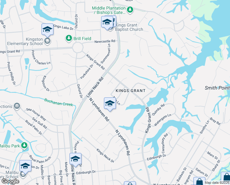 map of restaurants, bars, coffee shops, grocery stores, and more near 3333 Old Kirkwood Drive in Virginia Beach