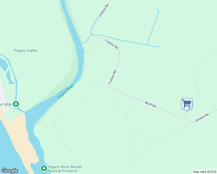 map of restaurants, bars, coffee shops, grocery stores, and more near 245 Bluff Road in Moss Landing