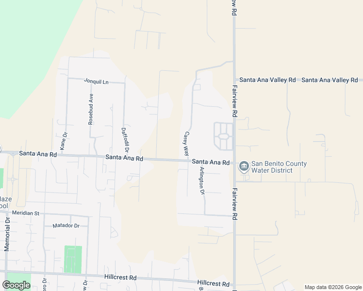 map of restaurants, bars, coffee shops, grocery stores, and more near 2849 Carey Way in Hollister