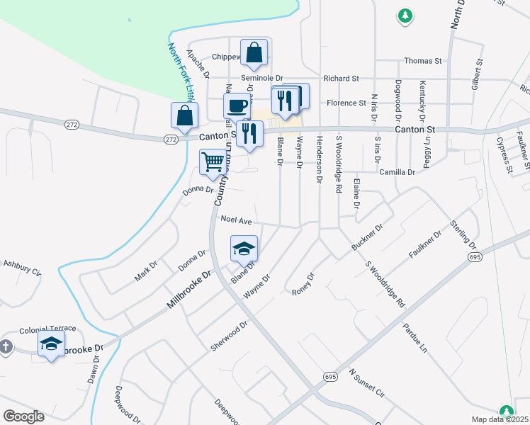 map of restaurants, bars, coffee shops, grocery stores, and more near 502 Noel Avenue in Hopkinsville
