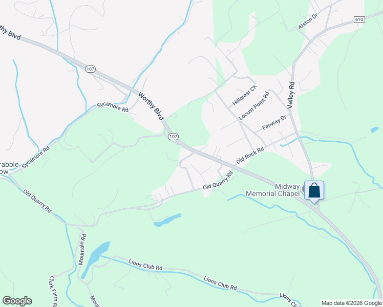 map of restaurants, bars, coffee shops, grocery stores, and more near 2884 Virginia 107 in Saltville