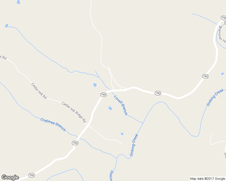 map of restaurants, bars, coffee shops, grocery stores, and more near Highway 790 in Monticello