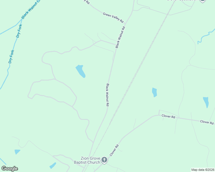 map of restaurants, bars, coffee shops, grocery stores, and more near Black Walnut Road in Clover