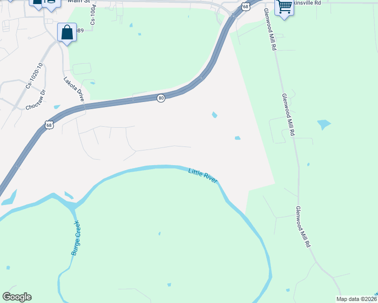 map of restaurants, bars, coffee shops, grocery stores, and more near 241 Sequoyah Trail in Cadiz