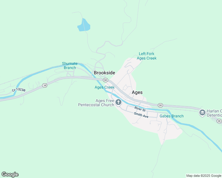 map of restaurants, bars, coffee shops, grocery stores, and more near 4949 Kentucky 38 in Ages