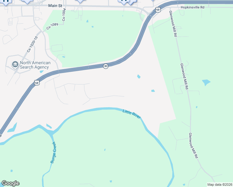 map of restaurants, bars, coffee shops, grocery stores, and more near 134-140 Sequoyah Trail in Cadiz