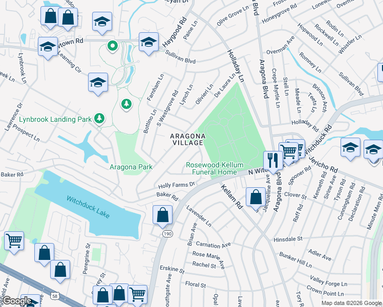 map of restaurants, bars, coffee shops, grocery stores, and more near 528 Berrypick Lane in Virginia Beach