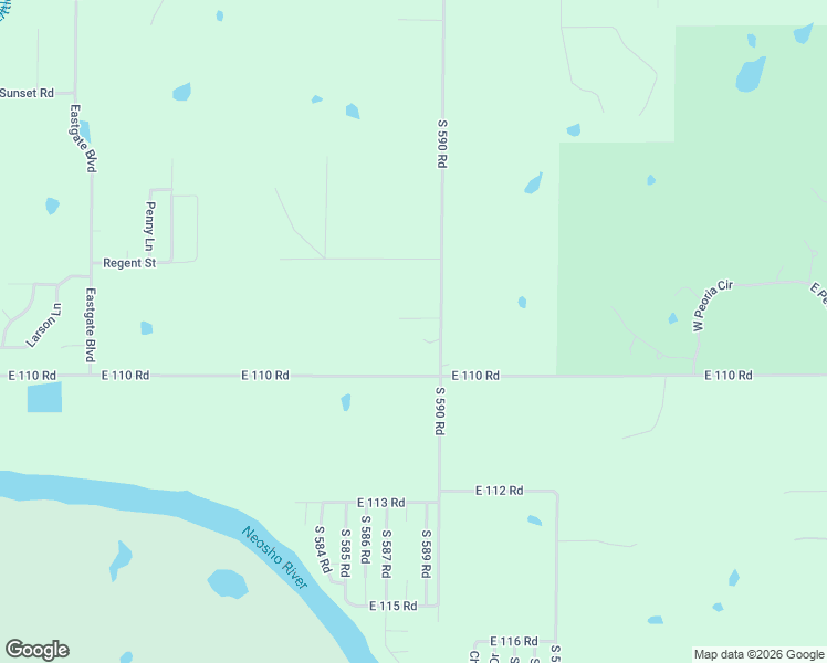 map of restaurants, bars, coffee shops, grocery stores, and more near 10801 South 590 Road in Miami