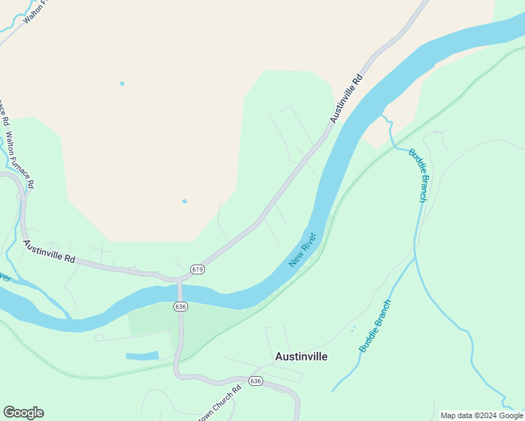 map of restaurants, bars, coffee shops, grocery stores, and more near 2466 Austinville Road in Austinville