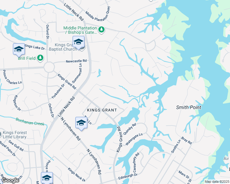 map of restaurants, bars, coffee shops, grocery stores, and more near 3284 Doncaster Road in Virginia Beach