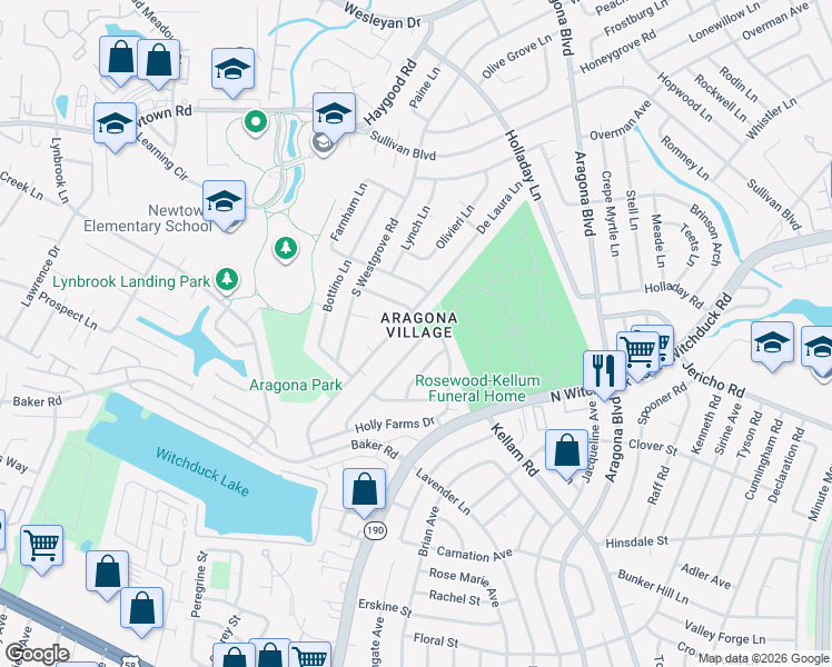 map of restaurants, bars, coffee shops, grocery stores, and more near 528 Berrypick Lane in Virginia Beach