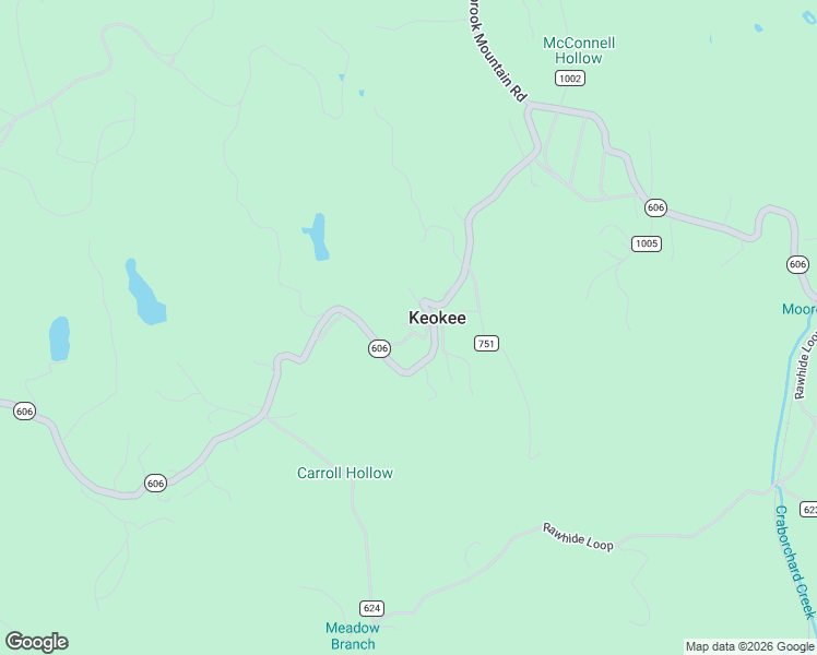 map of restaurants, bars, coffee shops, grocery stores, and more near Emmit Barker Drive in Keokee