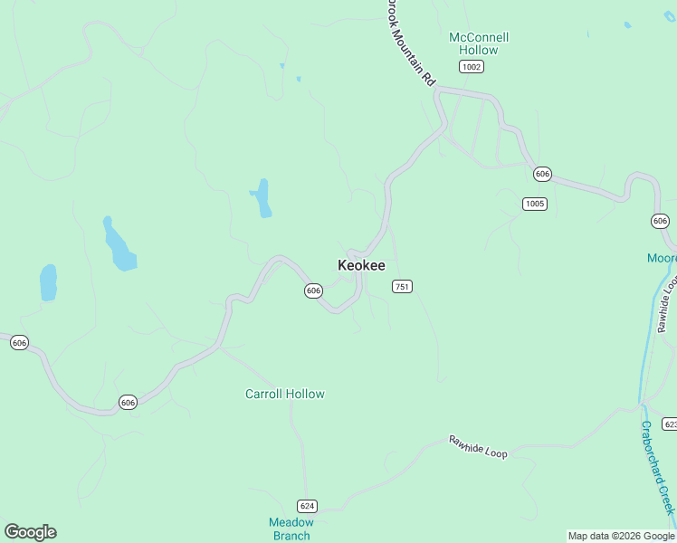 map of restaurants, bars, coffee shops, grocery stores, and more near Emmit Barker Drive in Keokee