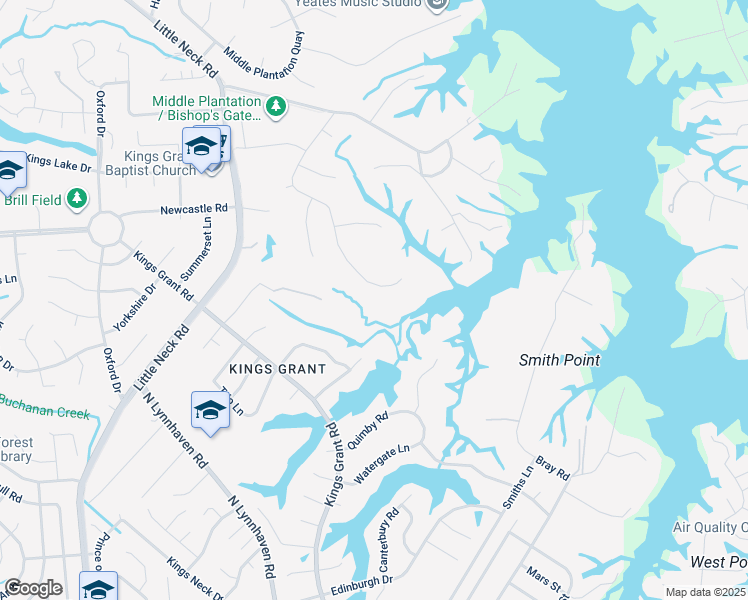 map of restaurants, bars, coffee shops, grocery stores, and more near 791 Bishopsgate Lane in Virginia Beach