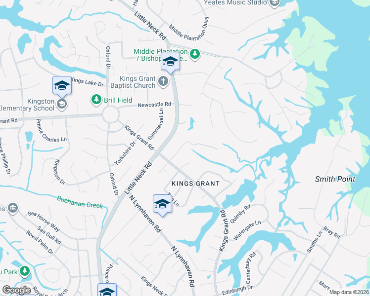 map of restaurants, bars, coffee shops, grocery stores, and more near 3296 Doncaster Point in Virginia Beach