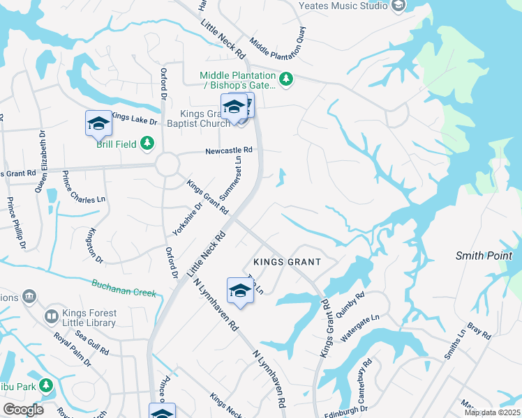 map of restaurants, bars, coffee shops, grocery stores, and more near 3308 Doncaster Road in Virginia Beach