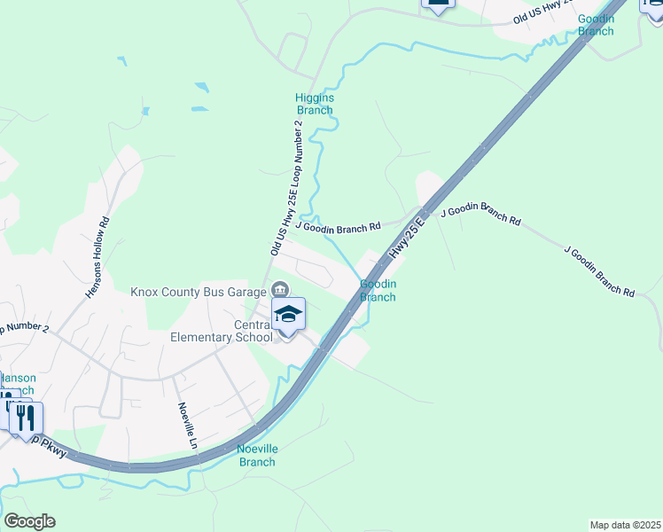 map of restaurants, bars, coffee shops, grocery stores, and more near 151 Kim Mays Drive in Barbourville
