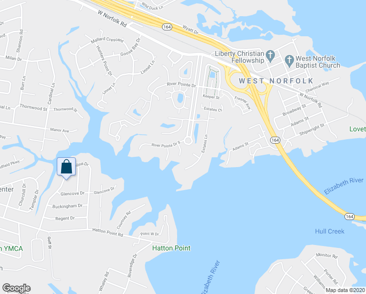 map of restaurants, bars, coffee shops, grocery stores, and more near 3 Watch Water Close in Portsmouth