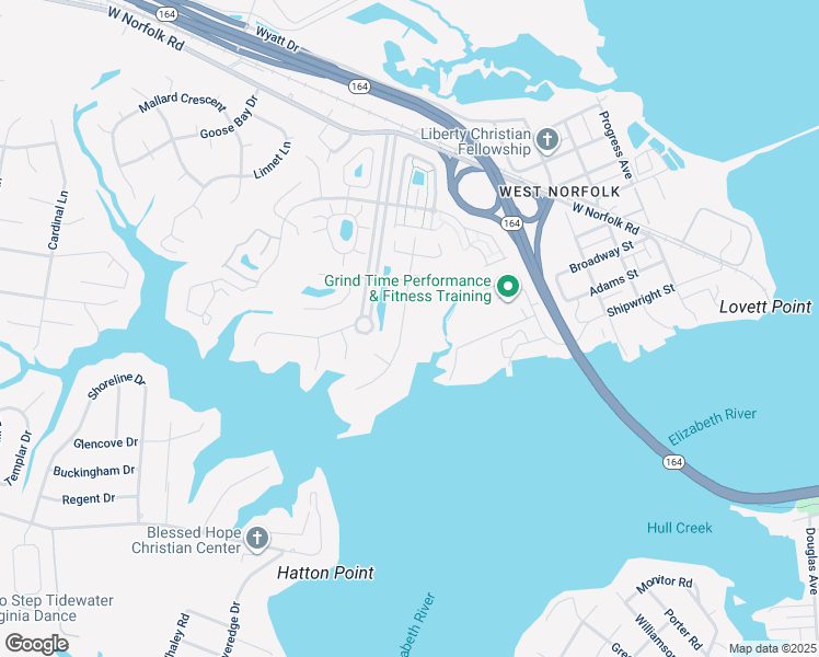 map of restaurants, bars, coffee shops, grocery stores, and more near 4025 Estates Lane in Portsmouth