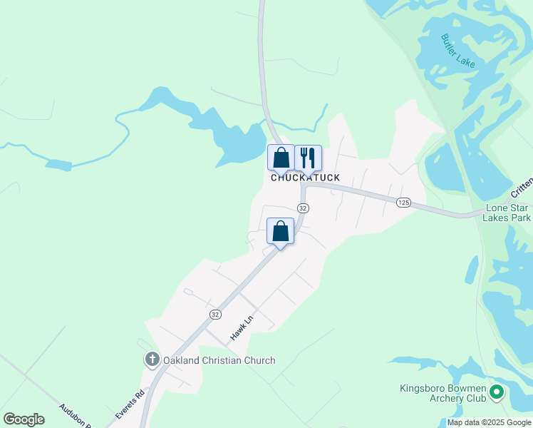 map of restaurants, bars, coffee shops, grocery stores, and more near 127 Crumpler Lane in Suffolk