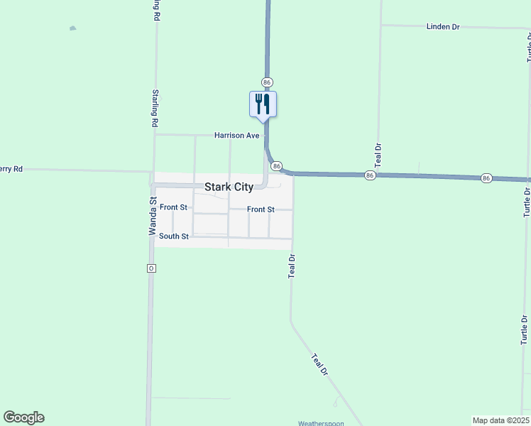 map of restaurants, bars, coffee shops, grocery stores, and more near 235 Grange Street in Stark City