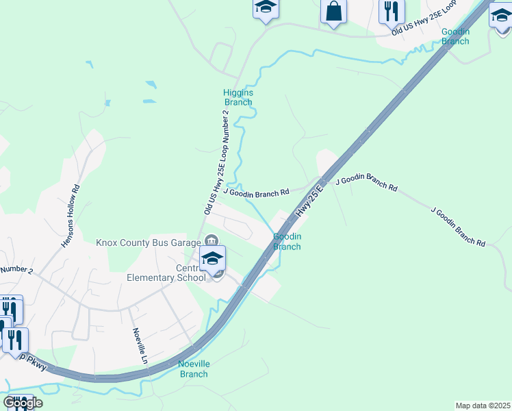 map of restaurants, bars, coffee shops, grocery stores, and more near 151 Kim Mays Drive in Barbourville