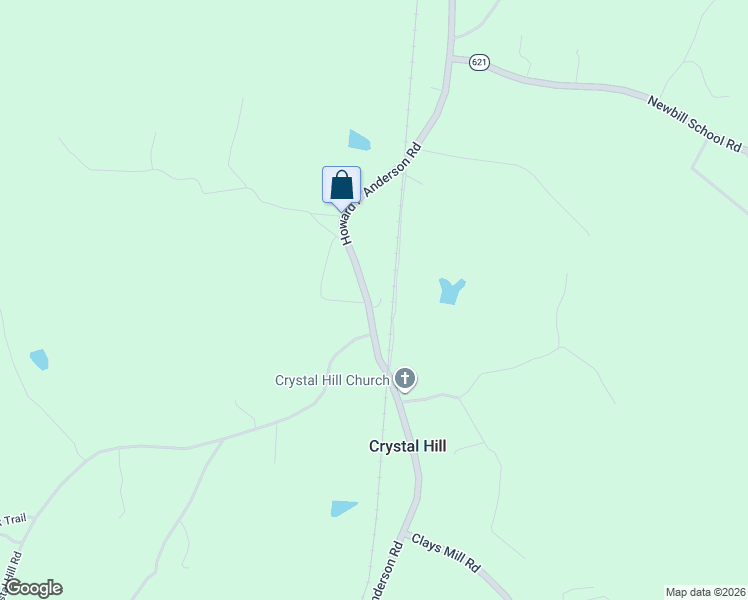 map of restaurants, bars, coffee shops, grocery stores, and more near 6236-6756 Howard P Anderson Road in Crystal Hill