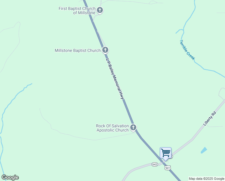 map of restaurants, bars, coffee shops, grocery stores, and more near 8241 L P Bailey Memorial Highway in Nathalie
